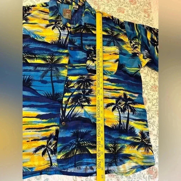 VTG 1990’s PINEAPPLE CONNECTION Hawaiian Beach Palm Trees Shirt Sz 2XB EUC - Picture 9 of 10